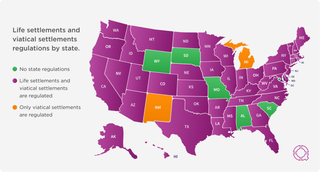 Life Settlement Regulations Map by State | Q Life Settlements